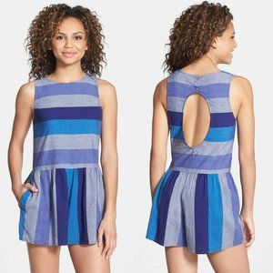 Roxy Blue Striped Romper